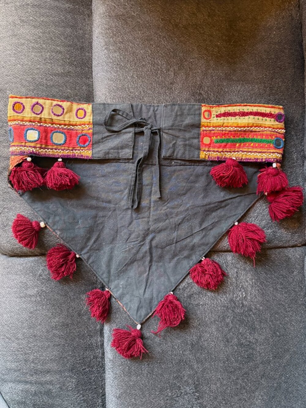 Vintage Tribal Bazar Handmade in India Costume/Dress Embellishment Apron - Picture 2 of 5